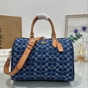 Coach Rowan Large Satchel Bag In Signatures Canvas, NWT
